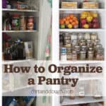 Before and after photo of an organized pantry