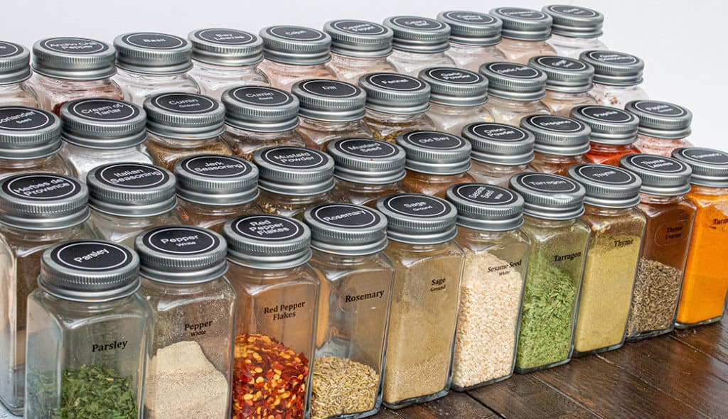 organized spice cabinet