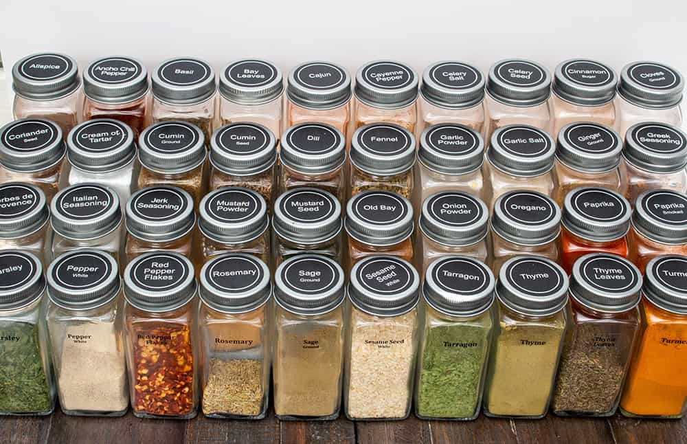 Organized Spice Cabinet
