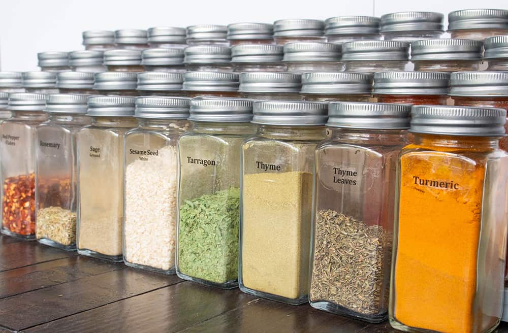 Organized Spice Cabinet