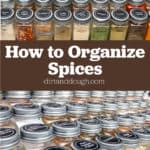 Spices organized in jars