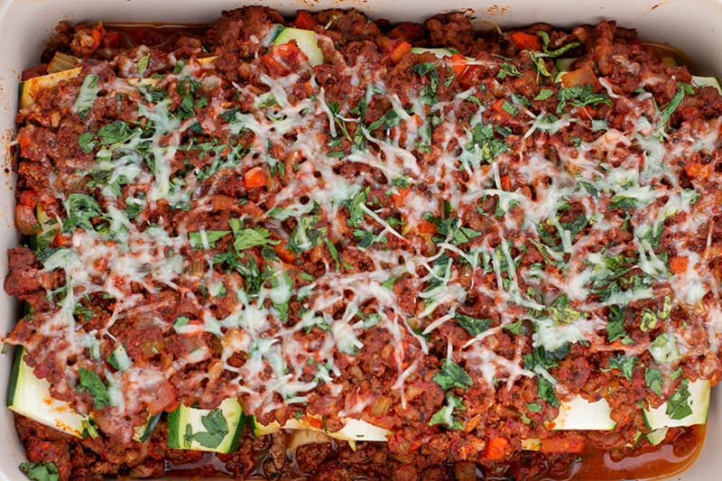 fresh baked zucchini lsagna