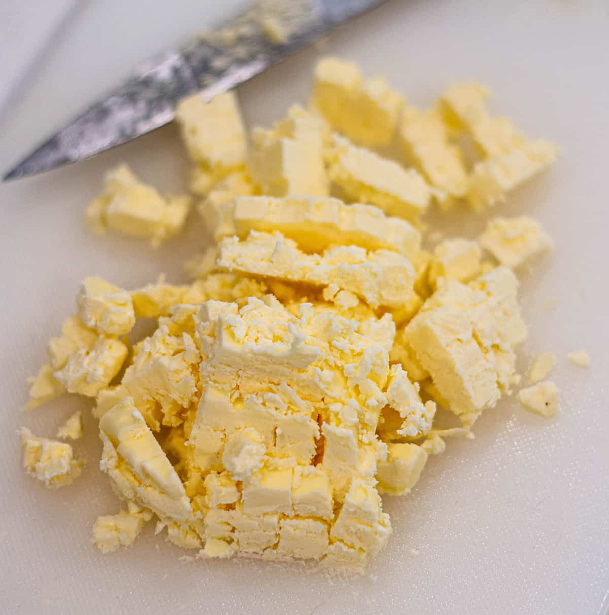 Butter cut into small cubes.