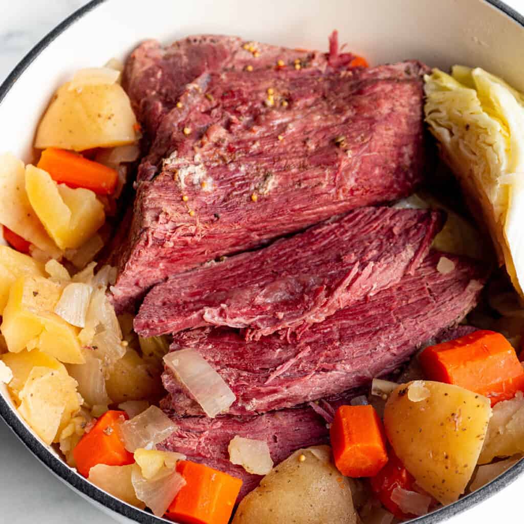 Dutch Oven Corned Beef and Cabbage Dirt and Dough