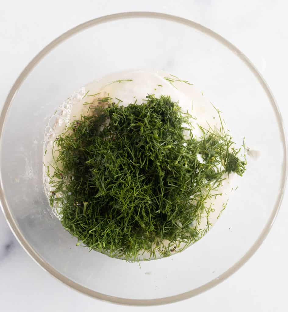 Lemon Dill Sauce for Salmon - Dirt and Dough