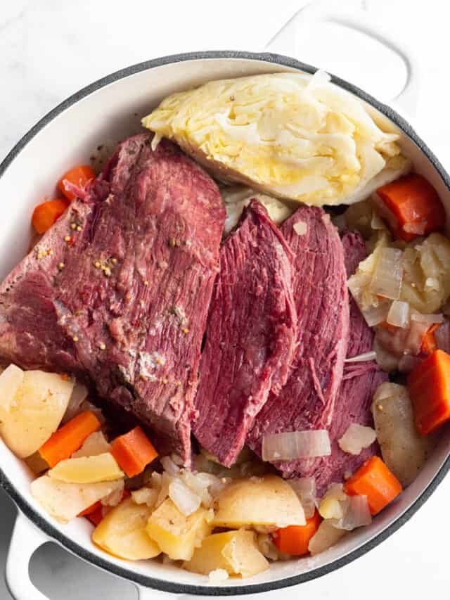 Corned Beef and Cabbage in a Dutch Oven Dirt and Dough